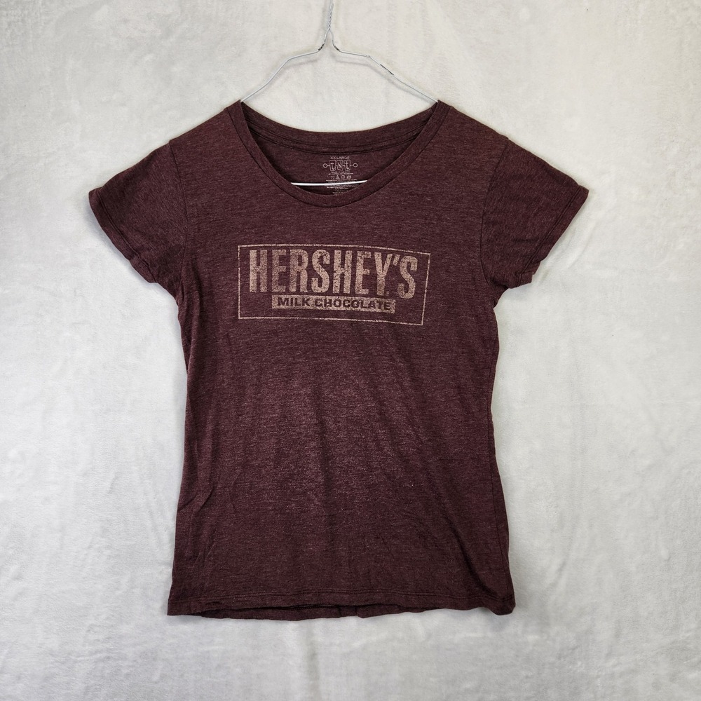 Hersheys Milk Chocolate Graphic T‎ Shirt Womens XX Large Burgundy Heathered TNT